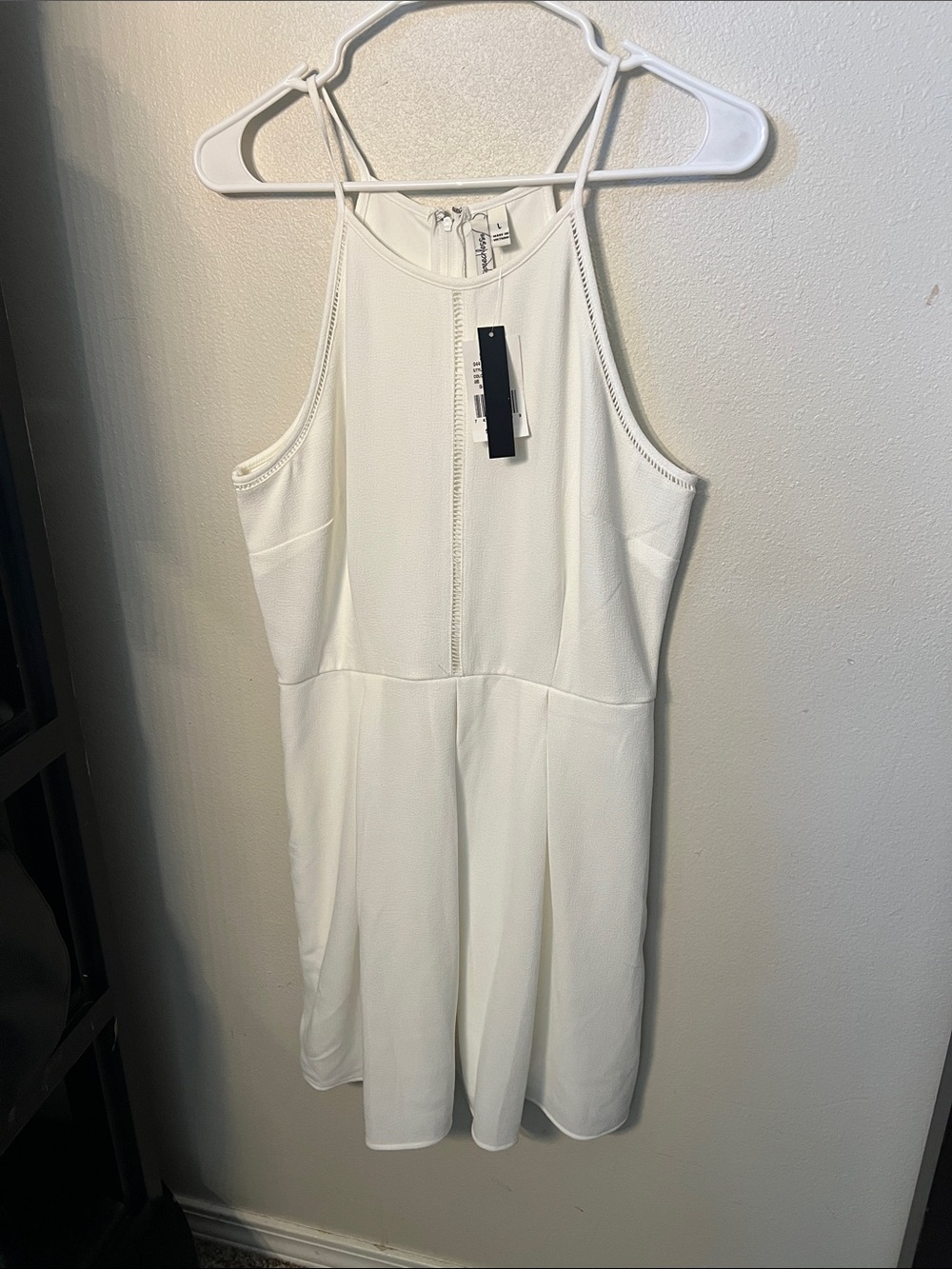 Speechless White Halter Mini Dress